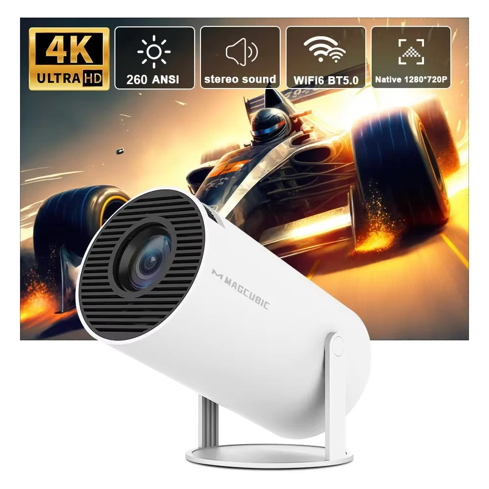 Projector HY300 Pro 4K Android 11 Dual Wifi6 260ANSI Allwinner H713 BT5.0 1080P 1280*720P