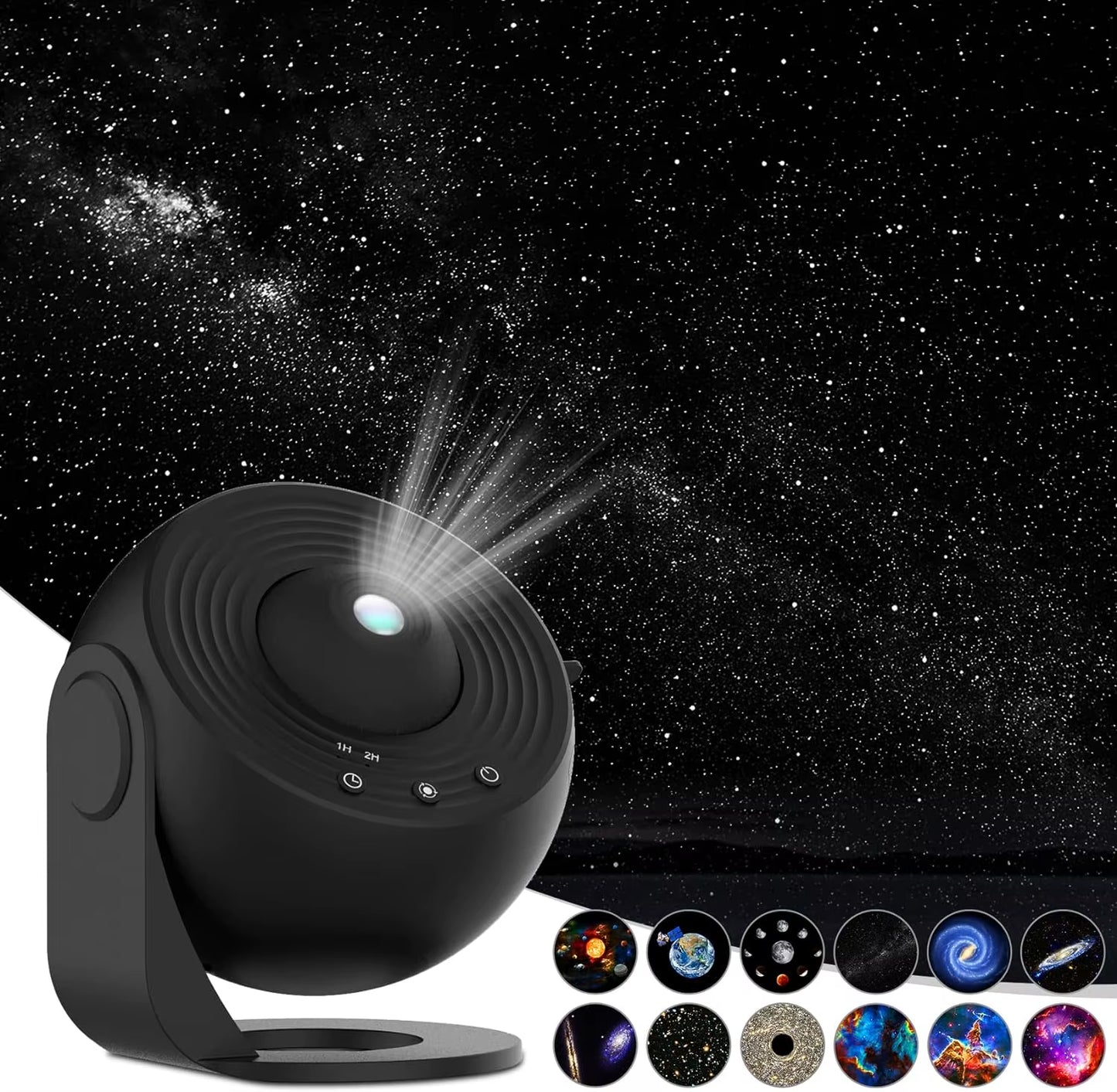 12 in 1 Star Projector Night Light 4K HD Planetarium Projector 360° Rotate Galaxy Projector Lamp