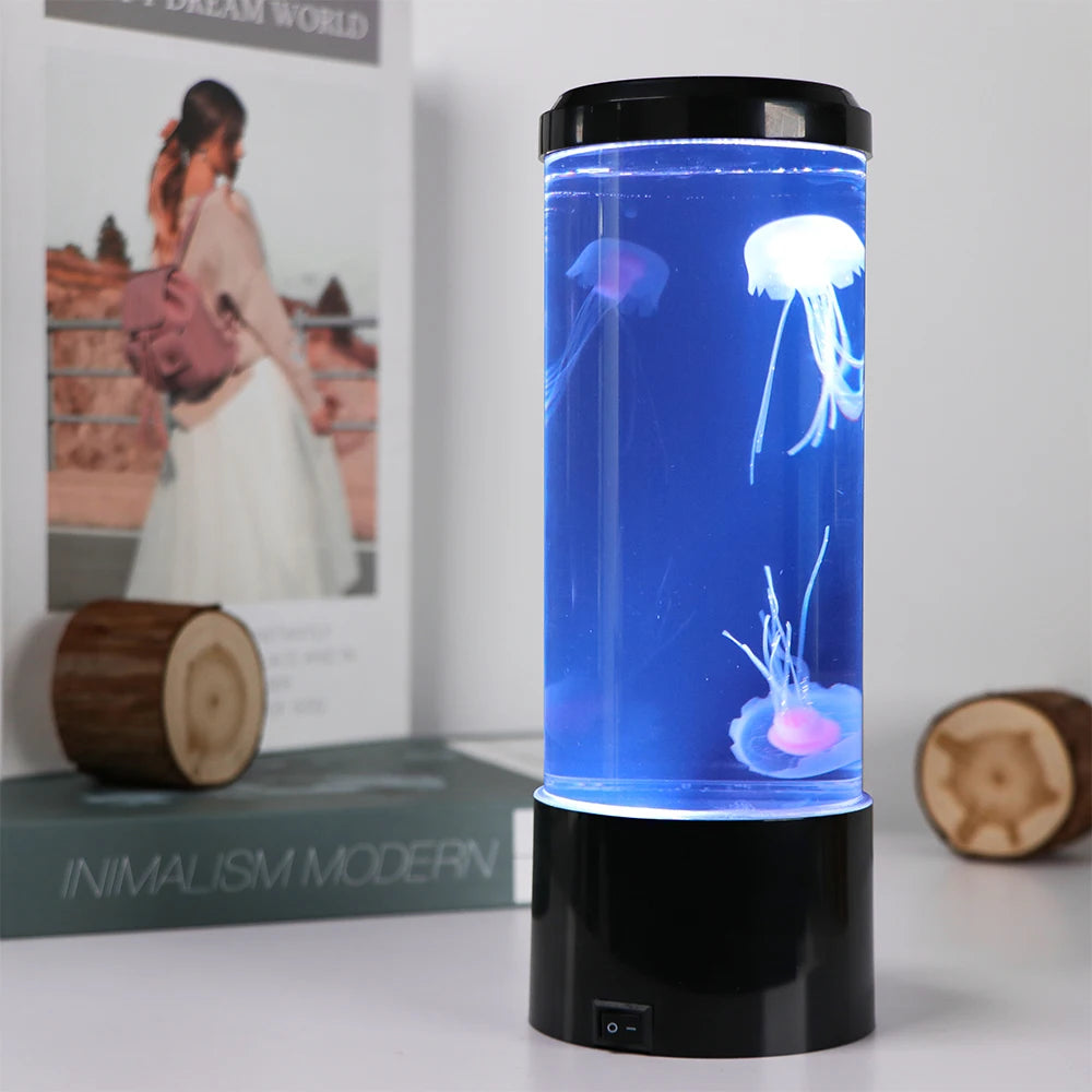 Jellyfish Lava Lamp Aquarium Ocean Night Lights 7Colors