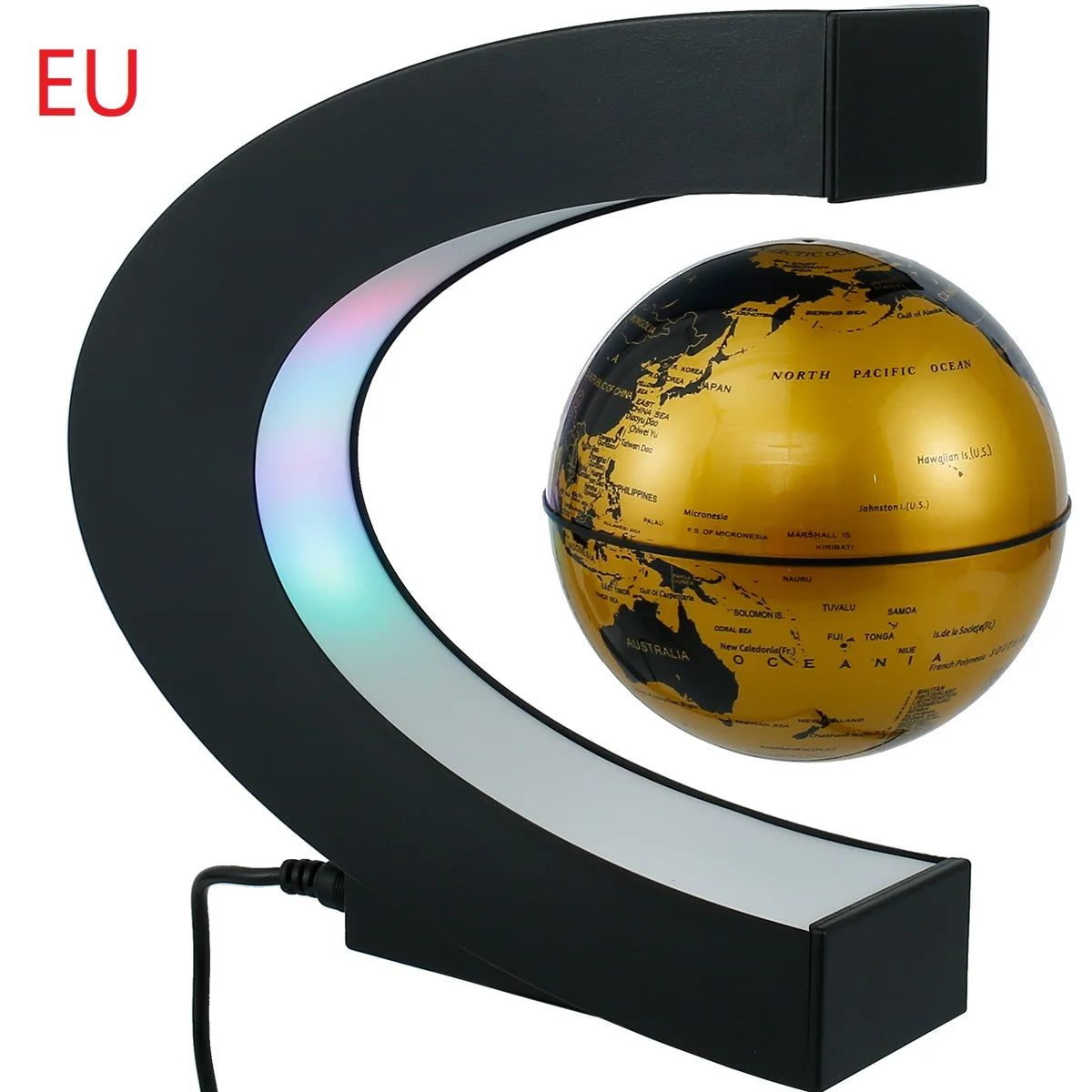 World Map Magnetic Levitation Globe LED Rotating Earth Floating Levitating Lamp