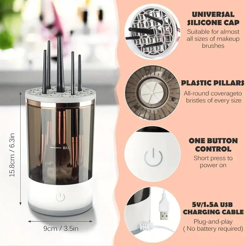 USB Plug Portable Electric Makeup Brush Cleaner