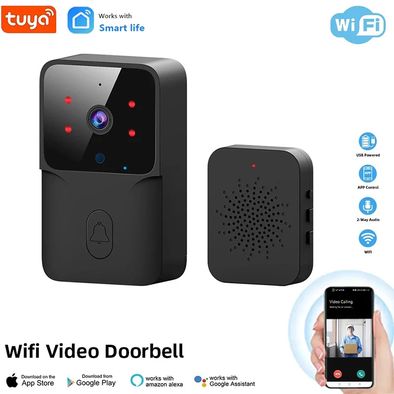 Wireless Video Doorbell Camera WIFI Night Vision Smart Home Security Outdoor