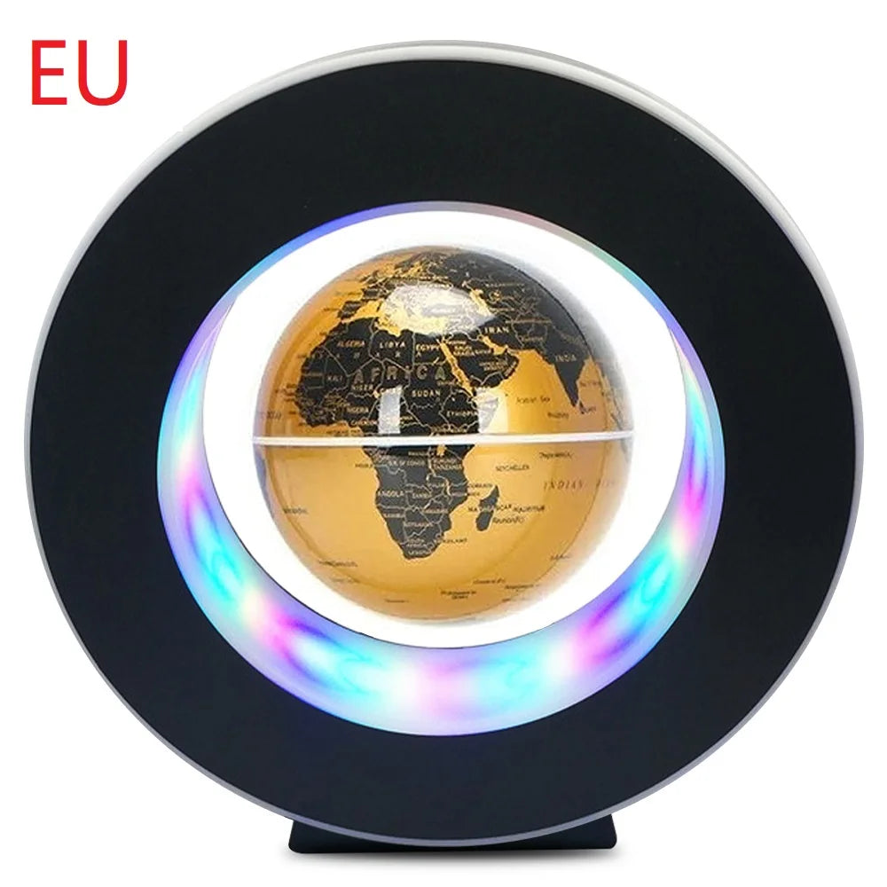 World Map Magnetic Levitation Globe LED Rotating Earth Floating Levitating Lamp