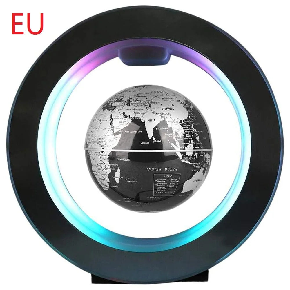 World Map Magnetic Levitation Globe LED Rotating Earth Floating Levitating Lamp